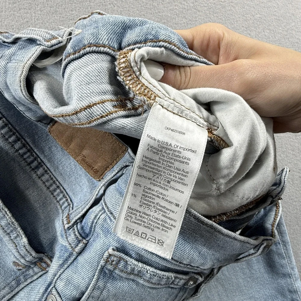 Madewell Perfect Vintage Straight Jeans Womens 28 Light‎ Wash High Rise 30x28